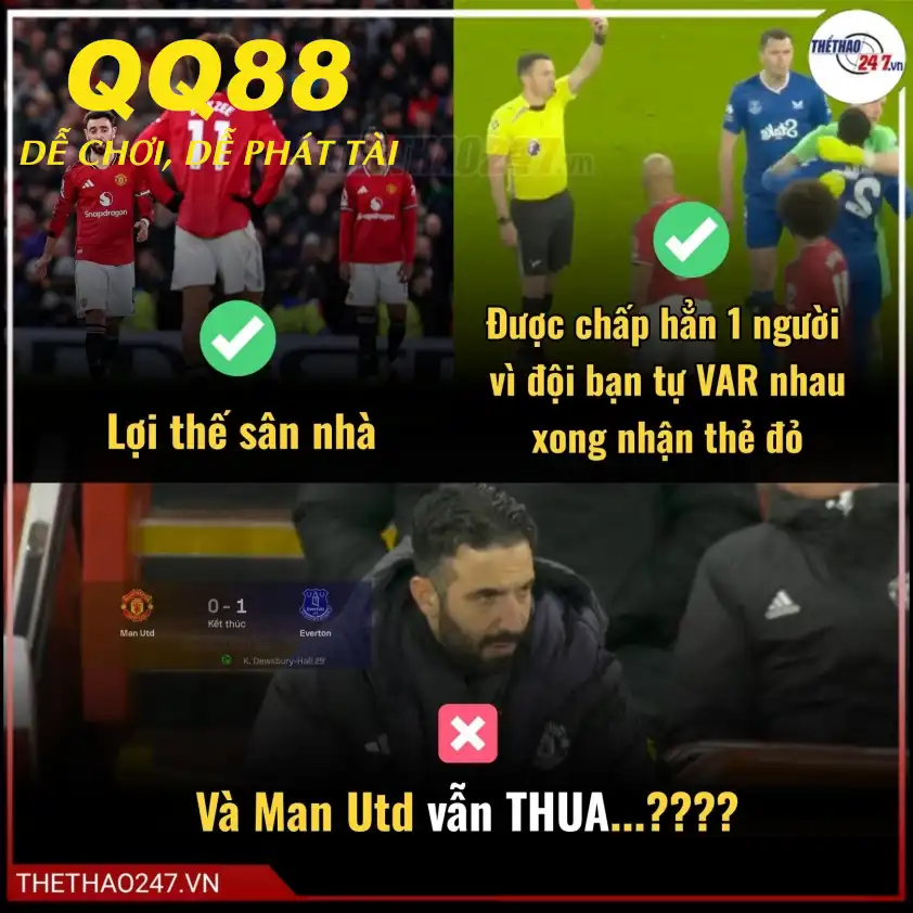 Quỷ đỏ gây thất vọng sau trận thua Everton